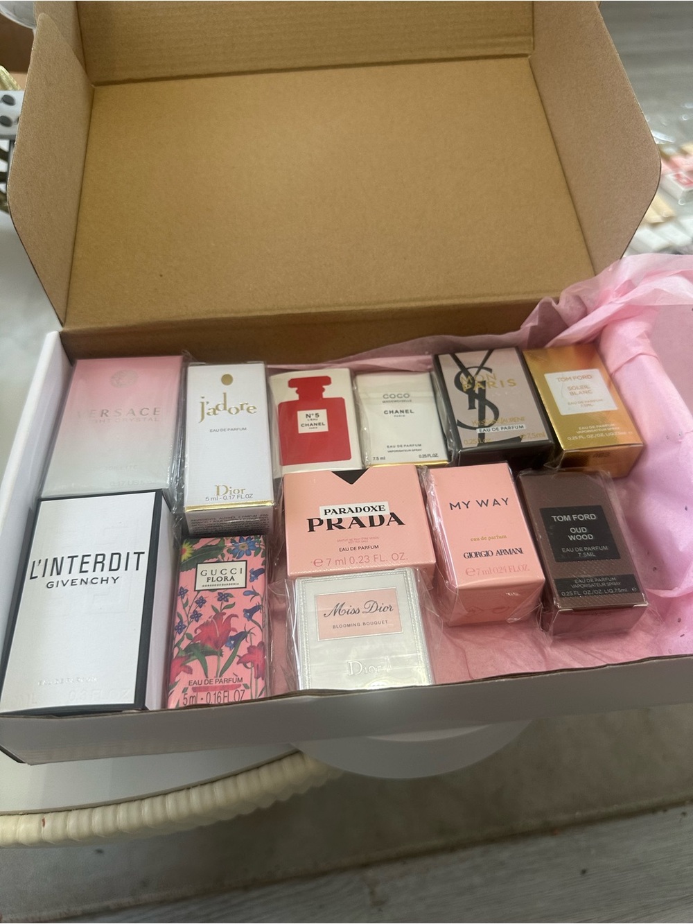 Random Women's Fragrance Gift Set of 12 - Pink